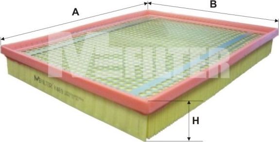 Воздушный фильтр MFilter для Renault Master II 1998-2010. Артикул K 469