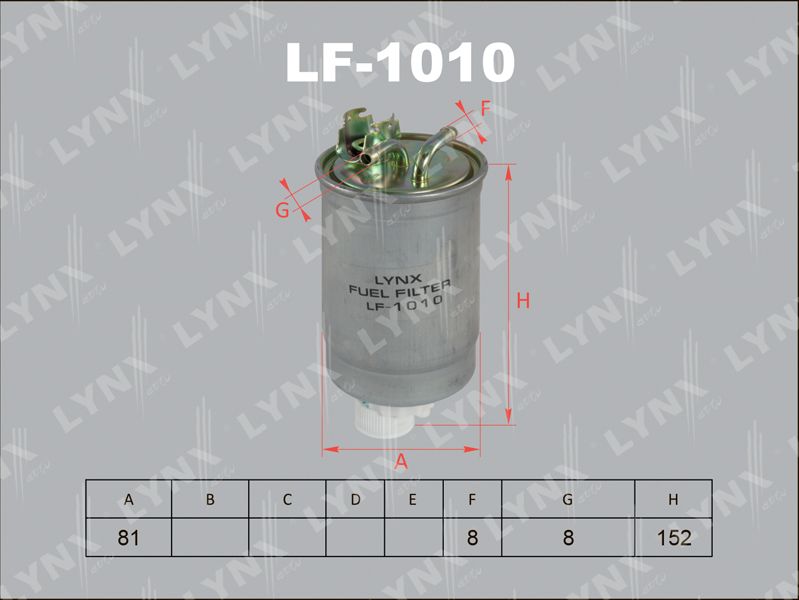 Топливный фильтр LYNXauto. Артикул LF-1010