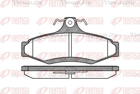 Тормозные колодки Remsa задние для Acura Integra I 1985-1990. Артикул 0646.10
