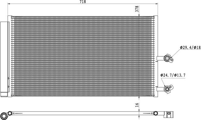 Радиатор кондиционера (конденсатор) NRF EASY FIT для Volvo XC90 II 2014-2026. Артикул 350450