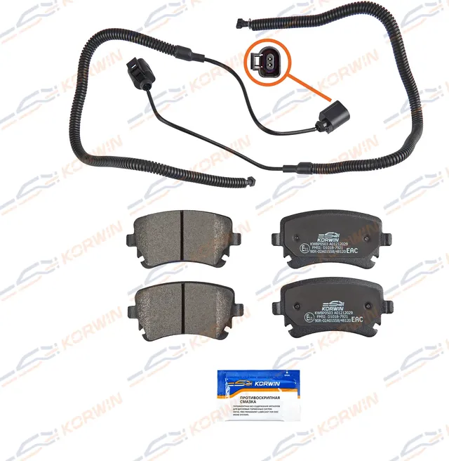 Колодки тормозные зад. Audi A6 (C6) 04-/A8 D3 02-/VW T5 03 (Korwin). Артикул KWBP0503