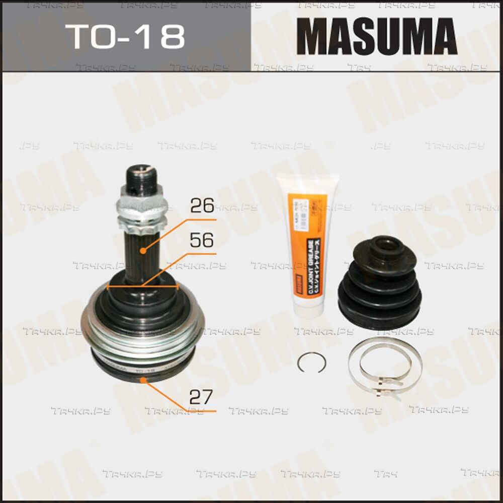Шрус наружный (граната) Masuma передний правый для Toyota Previa I (XR10, XR20) 1990-2000. Артикул TO-18