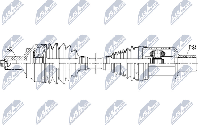 Полуось (привод в сборе, приводной вал) NTY. Артикул NPW-ME-102