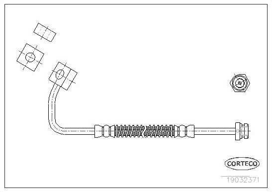 Тормозной шланг Corteco. Артикул 19032371