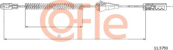 Трос ручника (тросик ручного тормоза) Cofle. Артикул 92.11.5793