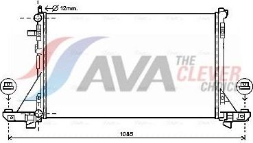Радиатор охлаждения двигателя AVA для Renault Master III 2010-2026. Артикул RT2561