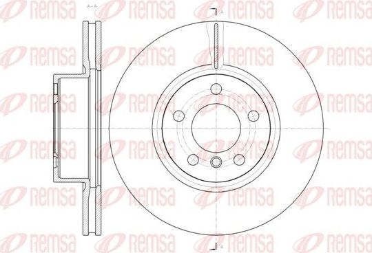 Тормозной диск Remsa передний для BMW X4 I (F26) 2014-2018. Артикул 61454.10
