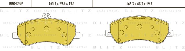 Колодки тормозные MB X204 08- перед. (Blitz). Артикул BB0423P