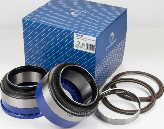 Подшипник ступицы колеса, набор из 2-ух подшипников, для а/м DAF, IVECO, 115431 (Kramme). Артикул 115431