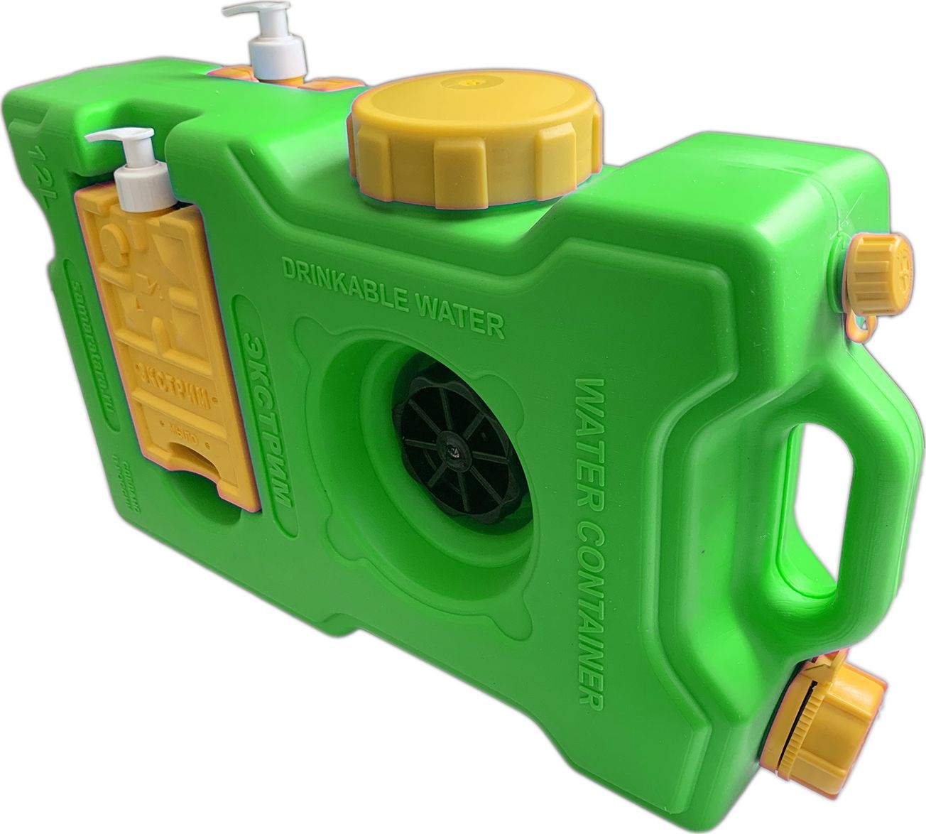 Канистра ТехноХим для воды 12 л, Зеленая. Артикул kontvod12