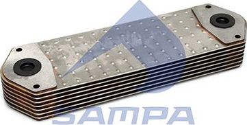 Радиатор масляный (маслоохладитель) для двигателя Sampa для Scania P 2003-2015. Артикул 043.079