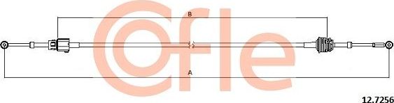Трос переключения передач КПП Cofle правый для Fiat Punto III Punto 2012-2012. Артикул 92.12.7256
