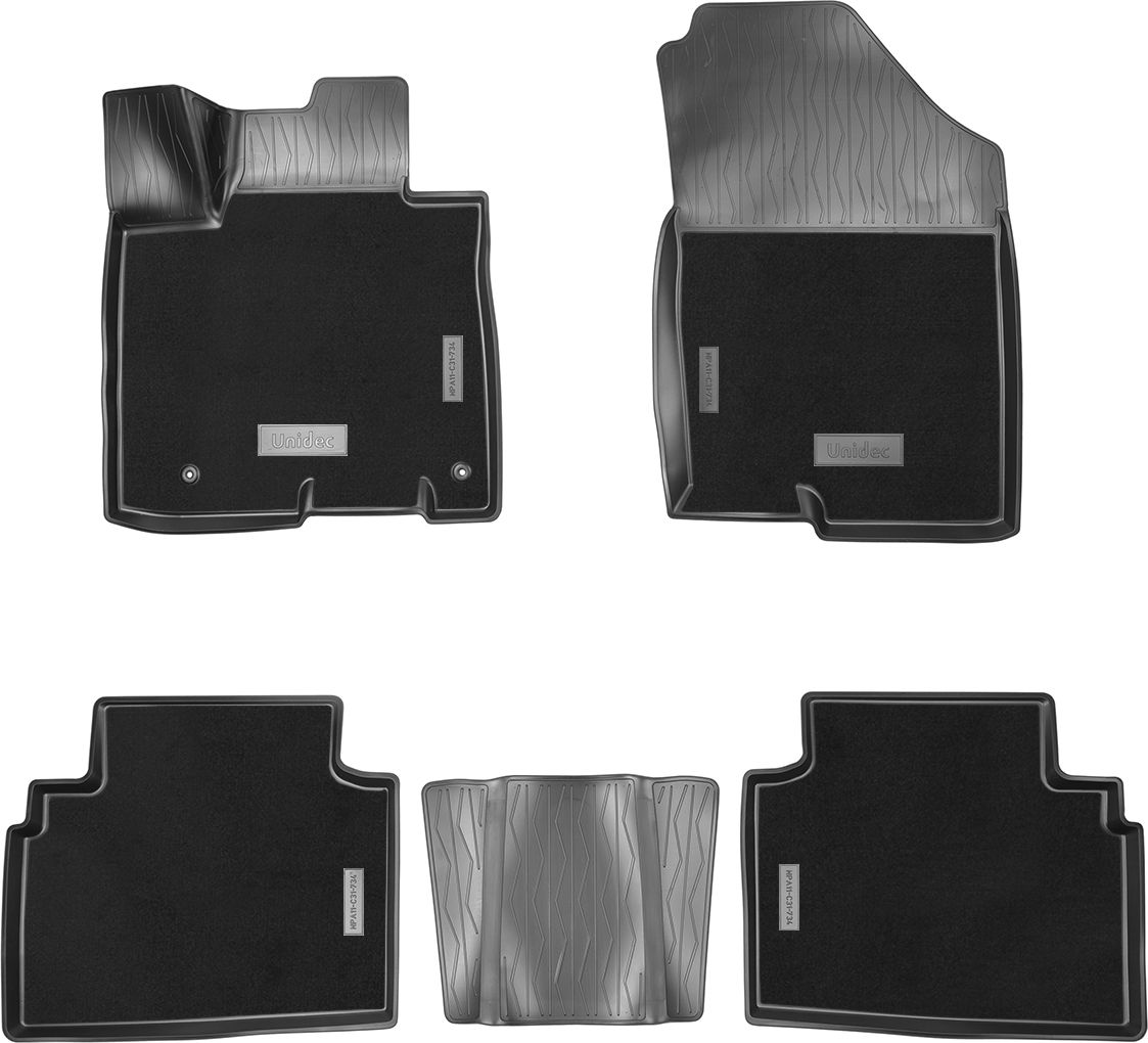 Коврики комбинированные 3D Норпласт для салона Hyundai Tucson IV 2021-2026. Артикул NPA11-C31-734-CM