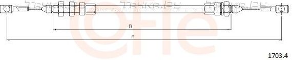 Трос газа Cofle. Артикул 1703.4