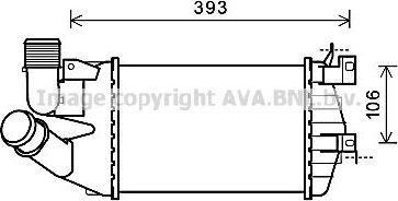 Интеркулер AVA для Opel Zafira B 2006-2015. Артикул OL4584