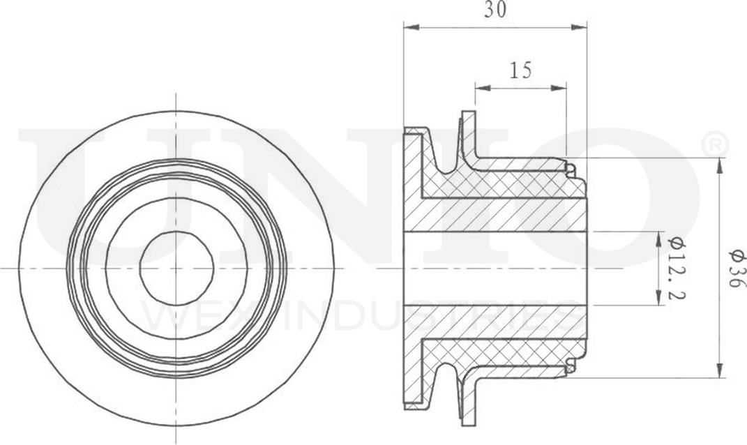 Сайлентблок поворотного кулака (Unio). Артикул RMP-20113