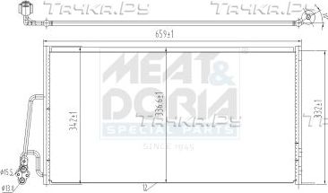 Радиатор кондиционера (конденсатор) Meat & Doria для MINI Hatch II (R56) 2006-2013. Артикул 991096