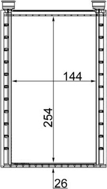 Радиатор отопителя (печки) Mahle Behr. Артикул AH 224 000S