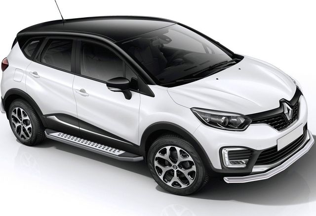 Пороги алюминиевые Rival Bmw-Style овал для Renault Kaptur 2016-2020. Артикул B173AL.4703.1