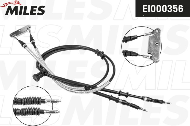 Трос ручника (тросик ручного тормоза) Miles задний правый/левый для Opel Vectra C 2002-2009. Артикул EI000356