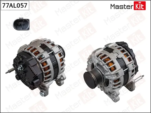 77AL057 Генератор/ SKODA OCTAVIA 2014-> 1.6 145A (14V 145A) (Master KIT) Master KIT. Артикул 77AL057