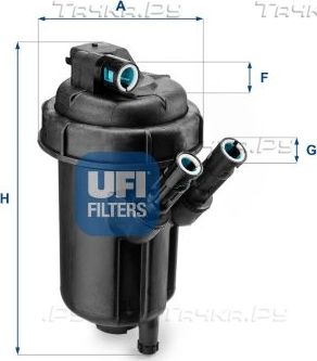 Топливный фильтр UFI для Suzuki Ignis II (HR) 2003-2012. Артикул 55.116.00