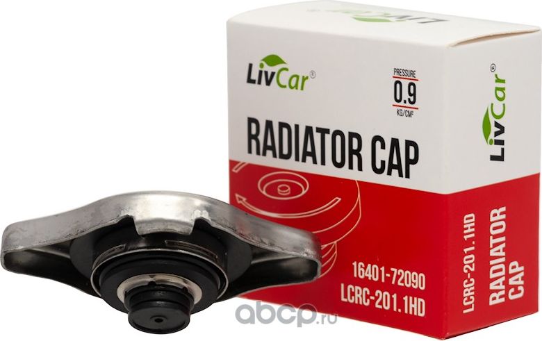 Крышка радиатора LCRC-201.1HD (88kpa  0.9kg/cm2) OEM 16401-75570 (маленький клапан) (Livcar). Артикул lcrc-201.1hd
