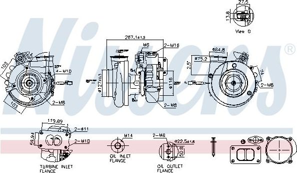 Турбина (турбокомпрессор) Nissens ** FACTORY NEW ** для Mercedes-Benz Axor 2004-2026. Артикул 93701