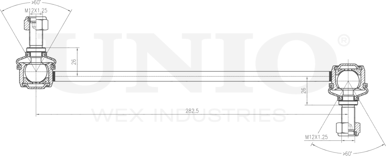 Тяга/стойка стабилизатора (Unio). Артикул SSP-50288