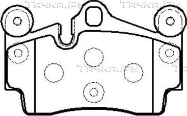 Тормозные колодки HSB задние для Porsche Cayenne I (955) 2007-2010. Артикул HP9662