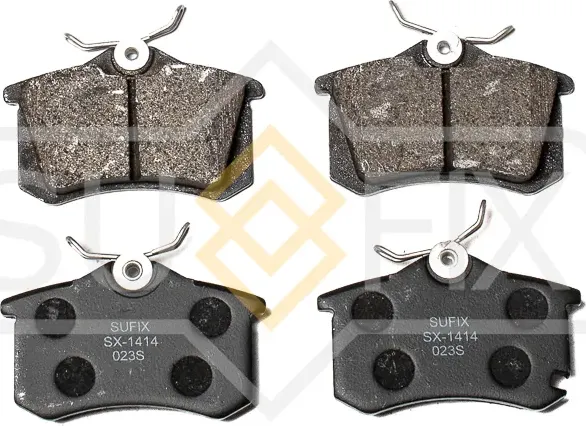 Колодки тормозные дисковые | зад прав/лев | (Sufix). Артикул SX-1414