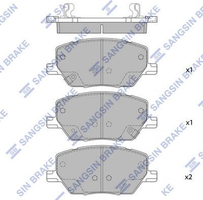 Тормозные колодки Sangsin Hi-Q. Артикул SP4006