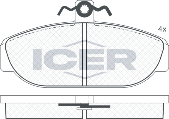 Тормозные колодки Icer. Артикул 181014