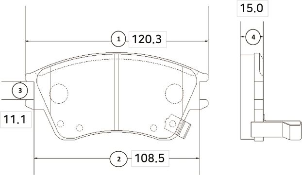 Тормозные колодки CTR. Артикул GK0474