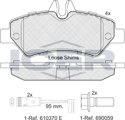 Тормозные колодки Icer. Артикул 141787