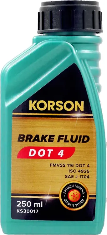 Тормозная жидкость BRAKE FLUID DOT 4  250млl (Korson). Артикул ks30017