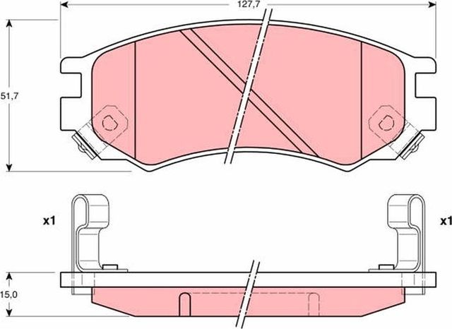 Тормозные колодки TRW. Артикул GDB1175
