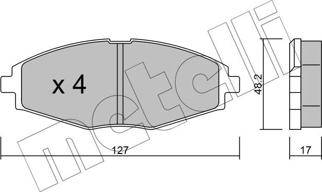 Тормозные колодки Metelli. Артикул 22-0293-0