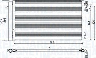Радиатор кондиционера (конденсатор) Magneti Marelli. Артикул 350203752000