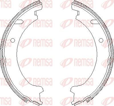 Тормозные колодки (стояночная тормозная система) Remsa. Артикул 4721.00