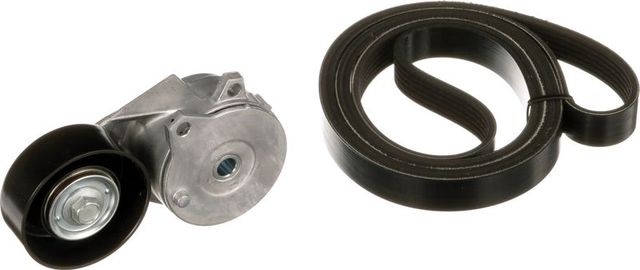 Приводной ремень поликлиновой с роликами (комплект) Gates Micro-V® для Nissan Juke I 2010-2019. Артикул K056PK1198