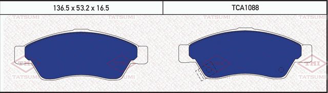Колодки тормозные SUZUKI LIANA 01- перед. (Tatsumi). Артикул TCA1088