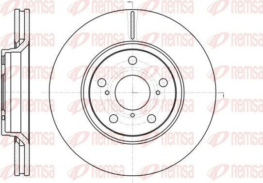 Тормозной диск Remsa передний для Toyota Corolla E140, E150 2006-2014. Артикул 61121.10