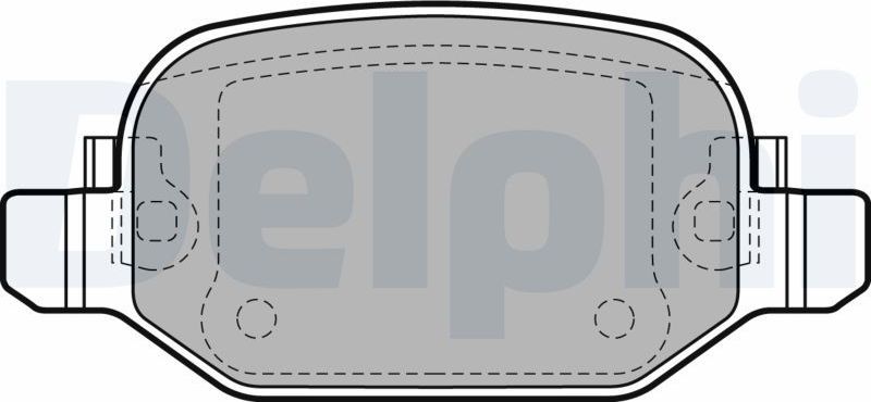 Тормозные колодки Delphi (Low-Metallic). Артикул LP2475