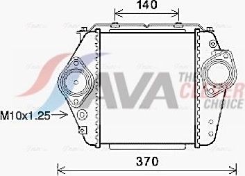 Интеркулер AVA для Mazda 6 II (GH) 2007-2013. Артикул MZ4244