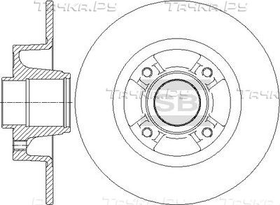 Тормозной диск Sangsin Hi-Q задний для Renault Megane I 1996-2003. Артикул SD3064