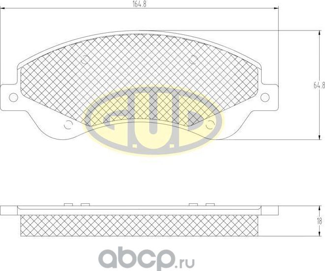 КОЛОДКИ ТОРМОЗНЫЕ ДИСКОВЫЕ (G.u.d). Артикул GBP125102