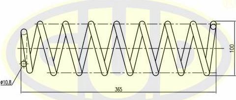 Пружина подвески G.U.D. задняя для Renault Megane II 2003-2010. Артикул GCS272933