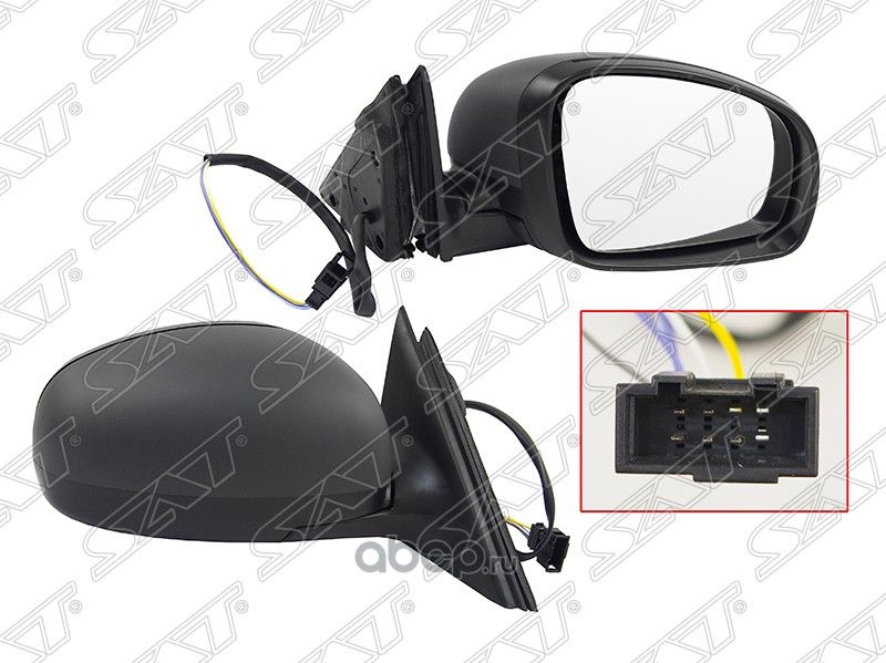 Зеркало SKODA FABIA 07-15 RH регулировка, обогрев, 5 контактов SAT STSD029401 SAT. Артикул STSD029401