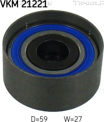Направляющий (ведущий) ролик ремня ГРМ SKF. Артикул VKM 21221